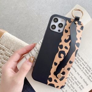 Iphone Case Leopard Print Luxury Wrist Strap